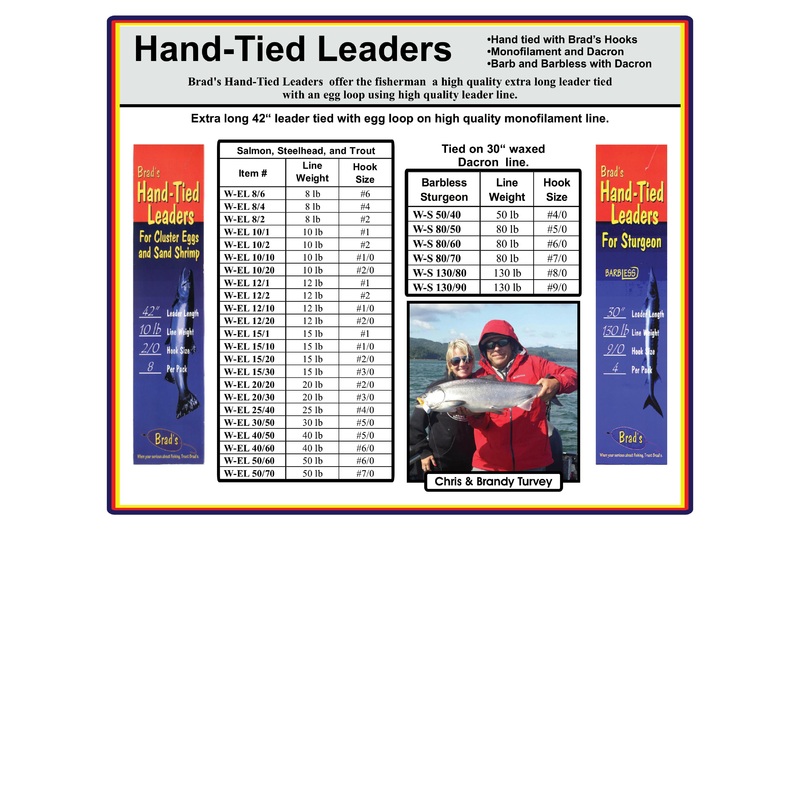 Brads Sturgeon Hand-Tied Leaders (4 Pack)