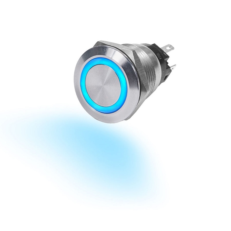10A Push Button LED Ring Switch – Blue Sea