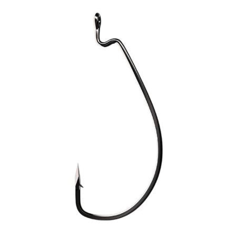 Wide Gap Black Nickel Worm Hook