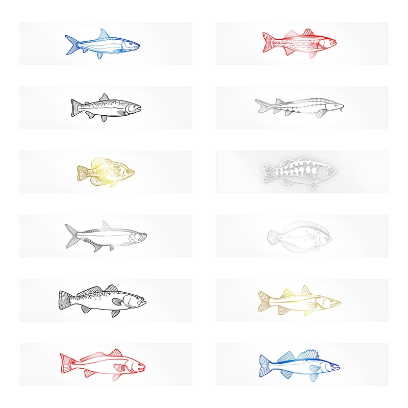 Monochrome Gamefish Rod Decals – Freshwater & Inshore