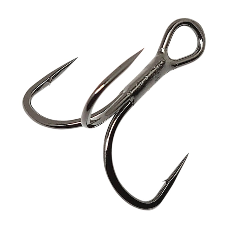 EWG Short Shank Magic Eye Treble Hook – Black