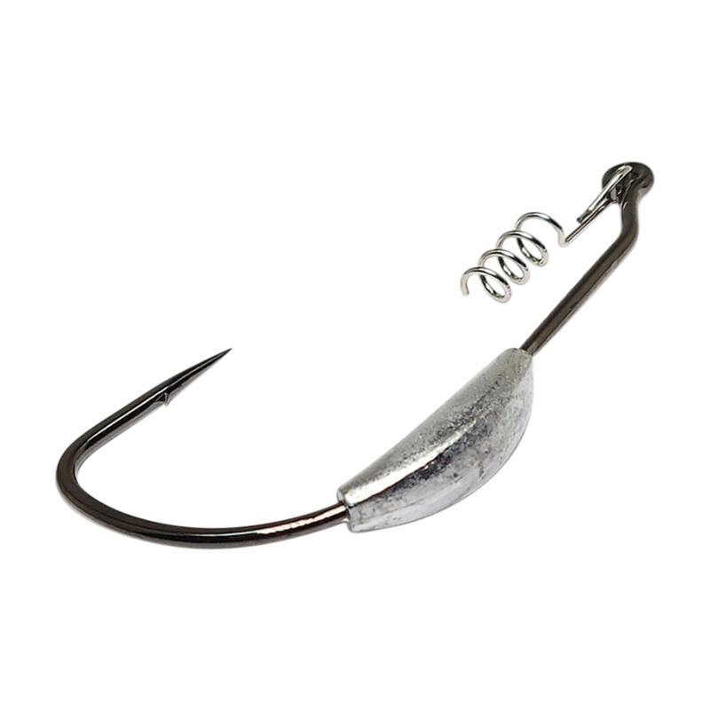 Superline EWG Spring Lock Weighted Hooks – Black