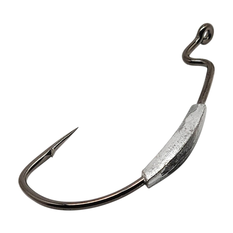 Superline EWG Weighted Worm Hooks – Black