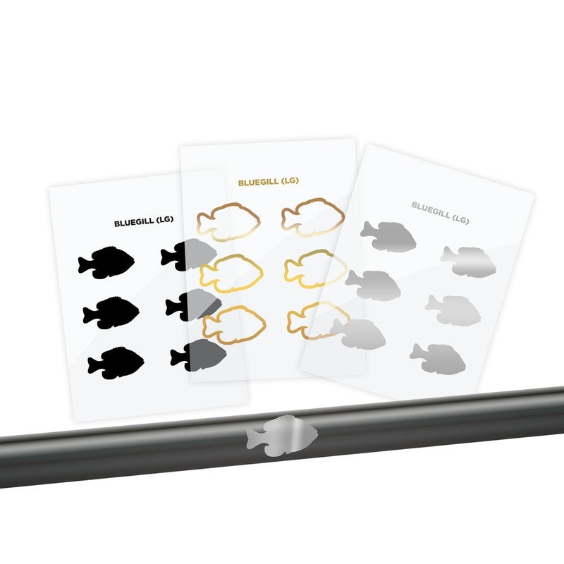Bluegill Silhouette Rod Decals – Peel & Stick
