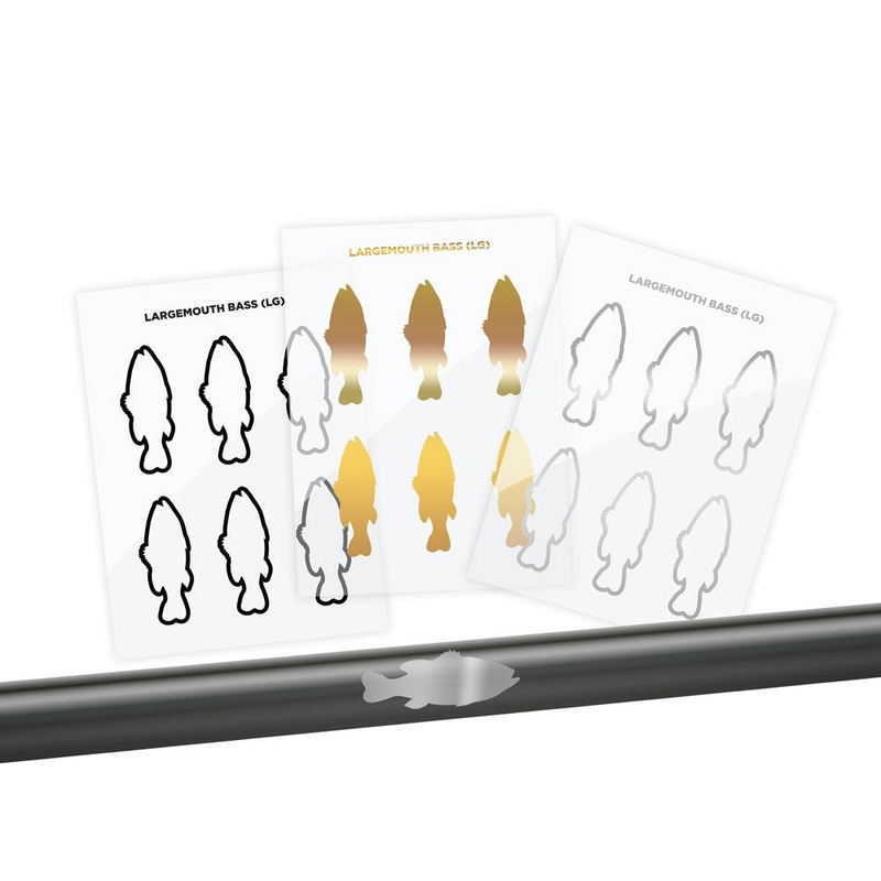 Largemouth Bass Silhouette Rod Decals – Peel & Stick