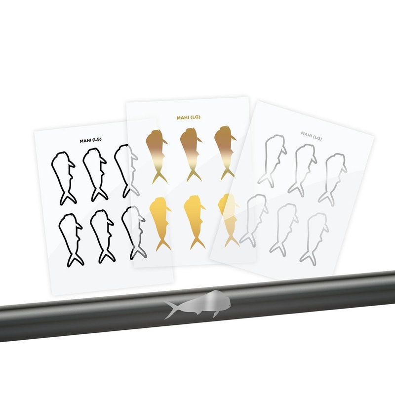 Mahi Mahi Silhouette Rod Decals – Peel & Stick