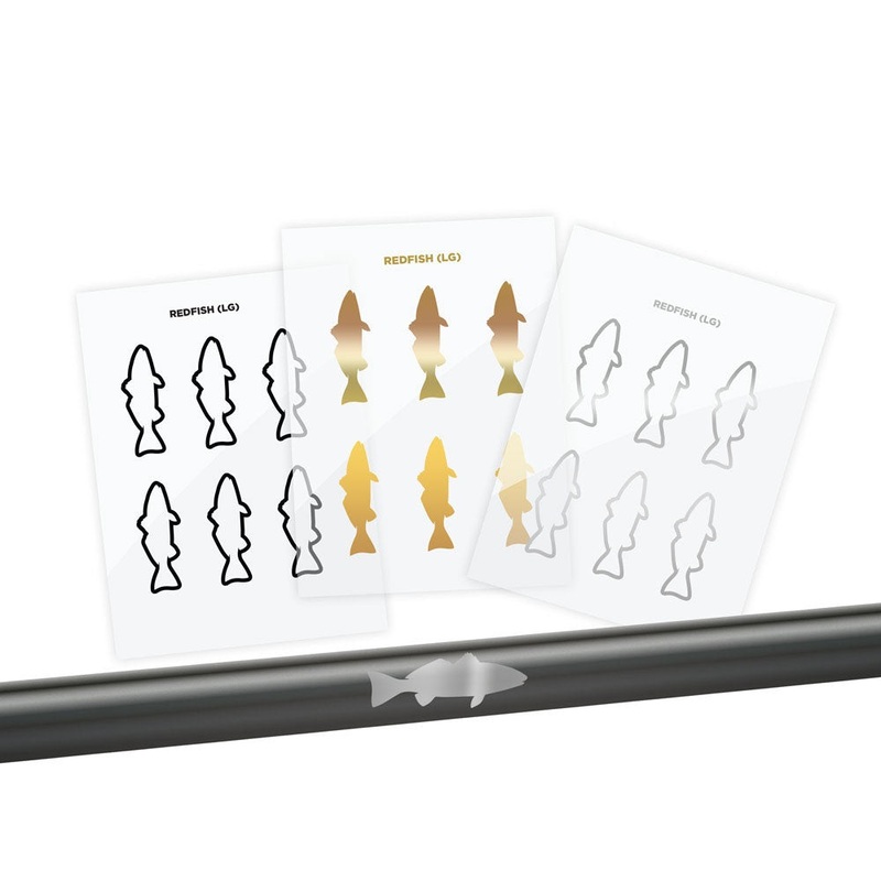 Redfish Silhouette Rod Decals – Peel & Stick