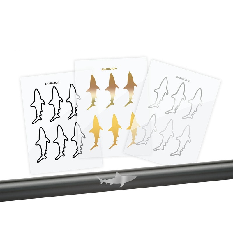 Shark Silhouette Rod Decals – Peel & Stick