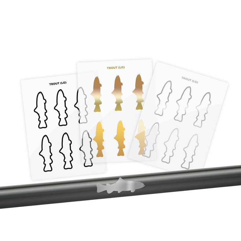 Trout Silhouette Rod Decals – Peel & Stick