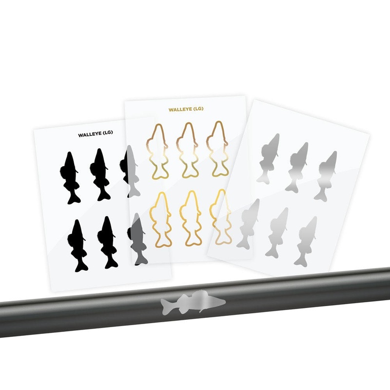Walleye Silhouette Rod Decals – Peel & Stick