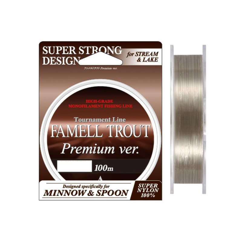 Yamatoyo Famell Trout Premium ver. 100m #1.2 7lb Titanium Brown