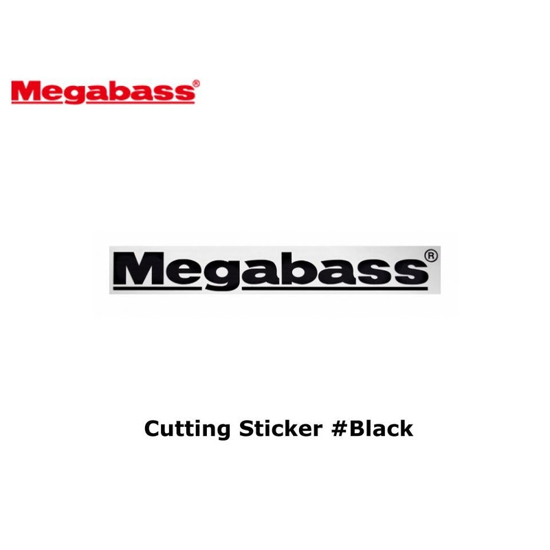 Megabass Cutting Sticker #10cm Black