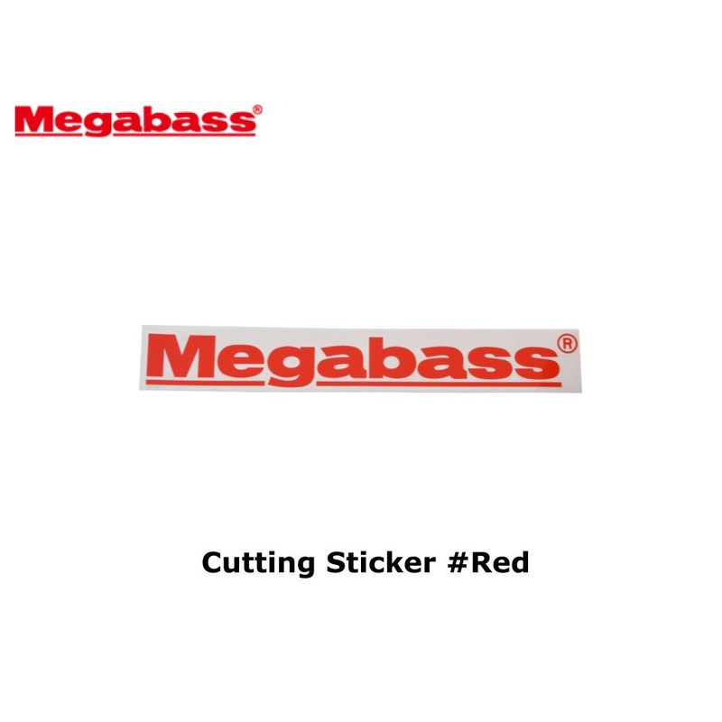 Megabass Cutting Sticker #10cm Red