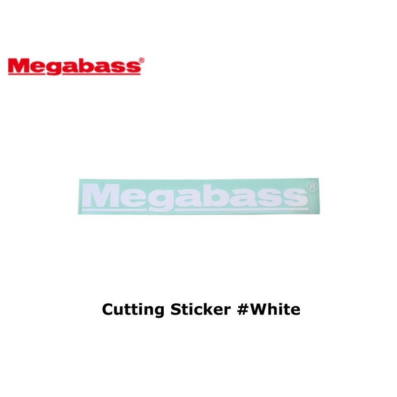 Megabass Cutting Sticker #20cm White